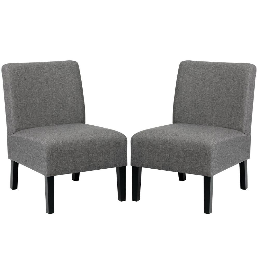 Set of 2 Armless Accent Chair