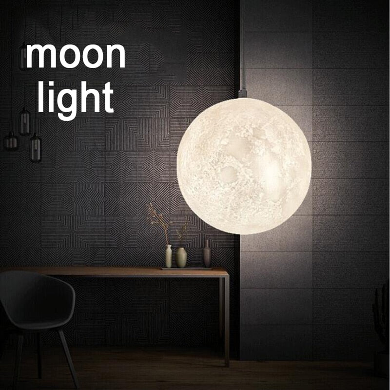 LED Moon Pendant Light