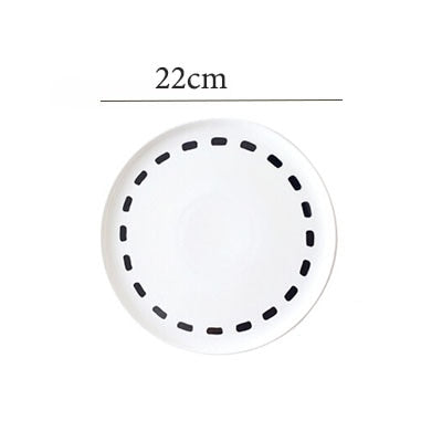 Western Style White Ceramic Plate