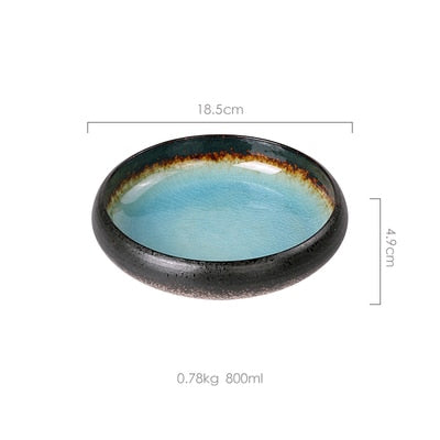 Creative Kiln Ice Split Glaze Ceramic Plate