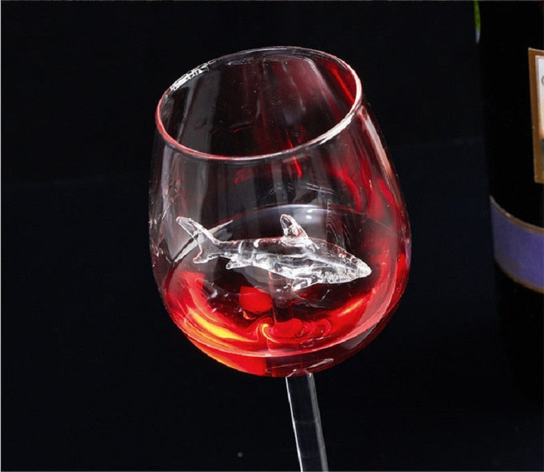 Built-in Shark Wine Glass