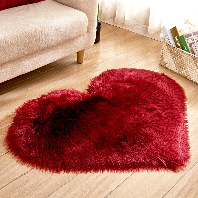 Heart Shape Fluffy Mat