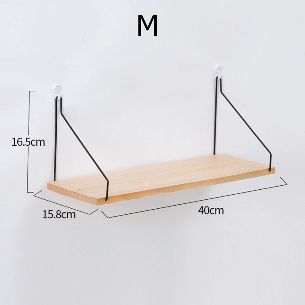Simple Iron Wood Wall Shelf