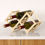 Collapsible Wooden Wine Bottle Rack