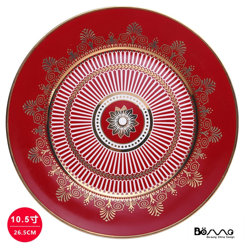 Red Theme Dinner Plate