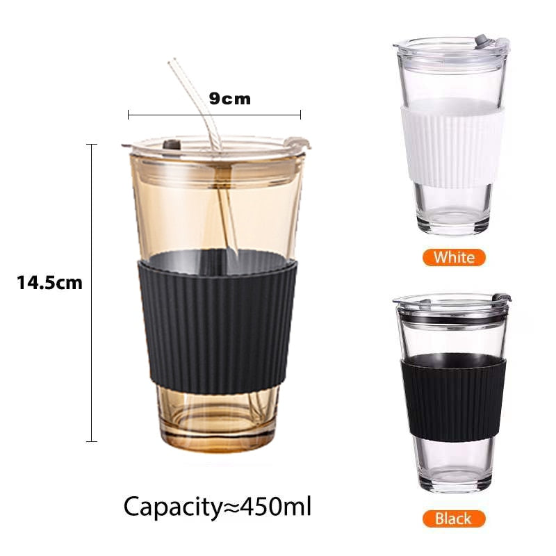 450ml Non-slip Tumbler with Straw | Perfect for On-the-Go