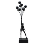 58cm Banksy Flying Balloons Girl Sculpture