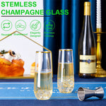 12pcs Disposable Champagne Glass