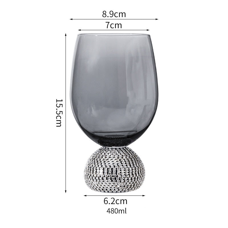 Inlaid Diamond Wine Glass