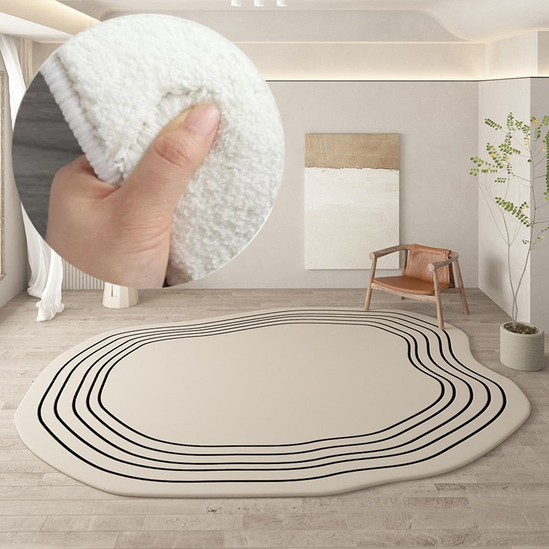 Irregular Round Living Room Carpet