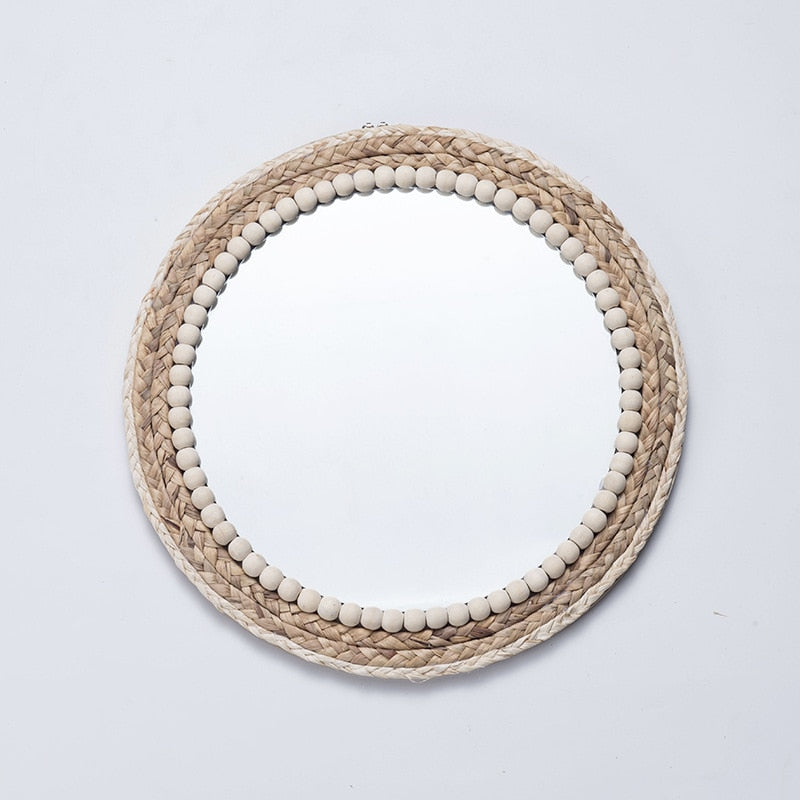 Creative Straw Rope Decorative Mirror